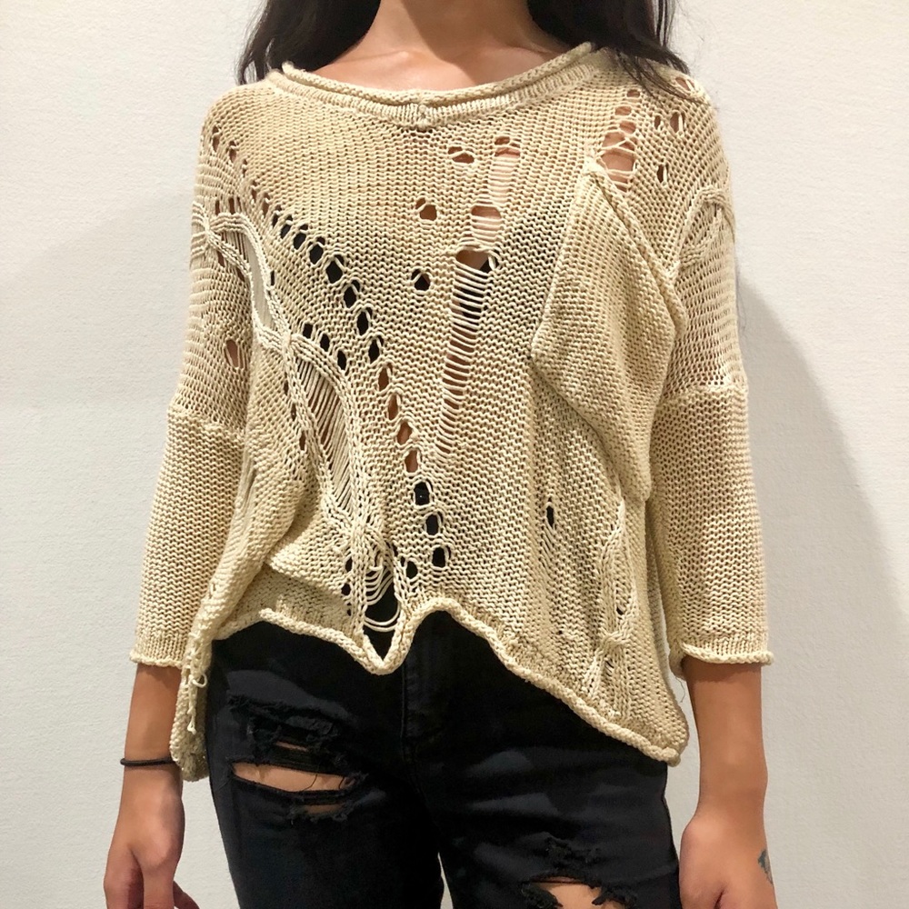 Foreign Exchange Distressed Sweater